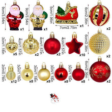 72Pcs Comprehensive Xmas Pendant Kit with House Style Outer Box, Textured Electroplated Baubles and Character Decor in Coffee Gold Tone, Matching Christmas Wreath Arrangement and Halloween Household Scene Design