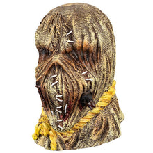 Stitched Horror Scarecrow Headgear, Realistic Latex Scary Face Mask for Halloween Haunted House Layout, Role Play and Holiday Atmosphere Decoration, Model 40395