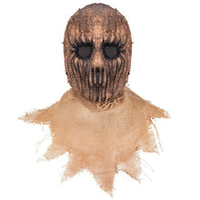 Hollow Eye Horror Scarecrow Head Mask, Rough Linen Texture Cosplay Headgear for Halloween Indoor Event, Trick-or-Treat and Festive Scene Styling, Model 40510