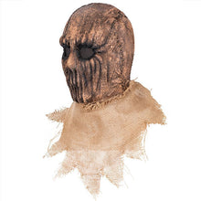 Hollow Eye Horror Scarecrow Head Mask, Rough Linen Texture Cosplay Headgear for Halloween Indoor Event, Trick-or-Treat and Festive Scene Styling, Model 40510