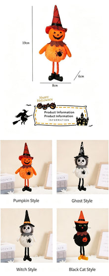 Round Belly Witch Shaped Halloween Hanging Ornament with Broom Accessory, Spooky Wall & Haunted House Decor, Suitable for Halloween Party Layout and Christmas Holiday Gift Selection