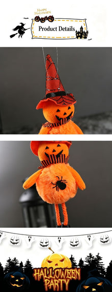 Round Belly Witch Shaped Halloween Hanging Ornament with Broom Accessory, Spooky Wall & Haunted House Decor, Suitable for Halloween Party Layout and Christmas Holiday Gift Selection