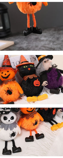 Round Belly Witch Shaped Halloween Hanging Ornament with Broom Accessory, Spooky Wall & Haunted House Decor, Suitable for Halloween Party Layout and Christmas Holiday Gift Selection
