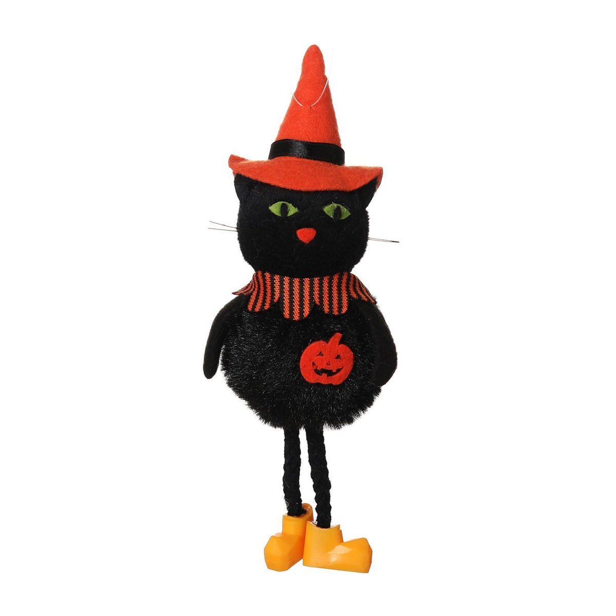 Round Belly Black Cat Halloween Pendant Ornament, Cute Spooky Hanging Decor for Bar, KTV and Haunted Scene Arrangement, Also Works for Christmas Tree Festive Embellishment