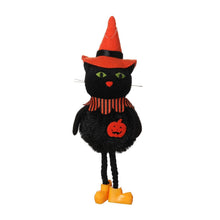 Round Belly Black Cat Halloween Pendant Ornament, Cute Spooky Hanging Decor for Bar, KTV and Haunted Scene Arrangement, Also Works for Christmas Tree Festive Embellishment