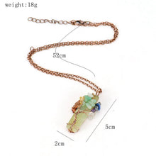 Irregular Raw Crystal Bar Tree of Life Charm Necklace, Antique Copper Setting, Clear Quartz, Christmas & Halloween Party Dress‑up Accessory, Dainty Stackable Holiday Present