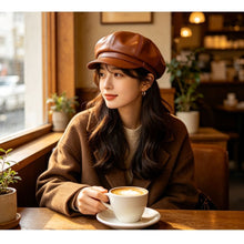 Waffle Knit Beret Hat, Adjustable 56‑58cm, Christmas & Halloween Cozy Daily Headwear, Soft Warm Vintage Artist Cap, Delicate Holiday Gift