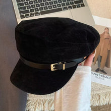 Mini Vintage Style Beret Cap, Black, Adjustable 56‑58cm, Christmas & Halloween Party Matching Accessory, Elegant Retro Painter Hat, Women Holiday Gift