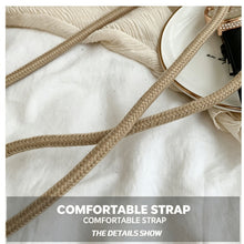 Women Hand‑woven Straw Shoulder Beach Bag, White‑Multicolor, Lightweight Single‑shoulder Phone Pouch, Christmas & Halloween Holiday Styling Accessory, Thoughtful Holiday Present