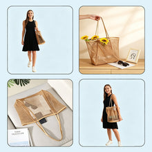 Ladies Mesh Single‑Shoulder Beach Handbag, Black, Summer Outdoor Travel Essential Bag, Christmas & Halloween Trip Matching Accessory, Nice Holiday Souvenir Gift