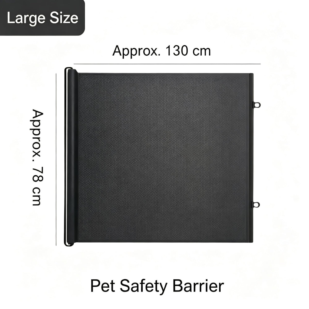 Automatic Retractable Pet Gate, Large Size Black 78*130cm, Anti‑jump Cat Separation Fence, Home Safety Barrier, Christmas & Halloween Pet Supply, Thoughtful Holiday Present