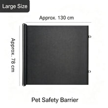 Automatic Retractable Pet Gate, Large Size Black 78*130cm, Anti‑jump Cat Separation Fence, Home Safety Barrier, Christmas & Halloween Pet Supply, Thoughtful Holiday Present