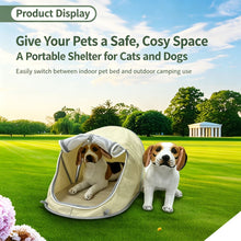 Pet Tent House for Cats & Dogs 68x35x30cm Dark Grey,Lightweight Portable Pet Shelter,Sun‑proof Indoor Outdoor Bed for Camping Picnic Lawn Trip,Ideal for Christmas Halloween Holiday Use & Pet Gift