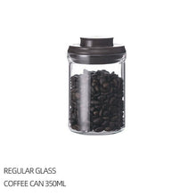 High Borosilicate Glass Airtight Storage Canister 350ml Round Jar,Sealed Container for Coffee Beans Tea Leaves Coffee Powder,Kitchen Pantry Organiser,Christmas Halloween Food Storage Gift