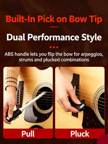 Picasso Guitar Bow, Creative Performance Tool for Acoustic Folk Guitar, Unique Playing Accessory With Special Playing Effects, Christmas Halloween Gift for Guitar Players