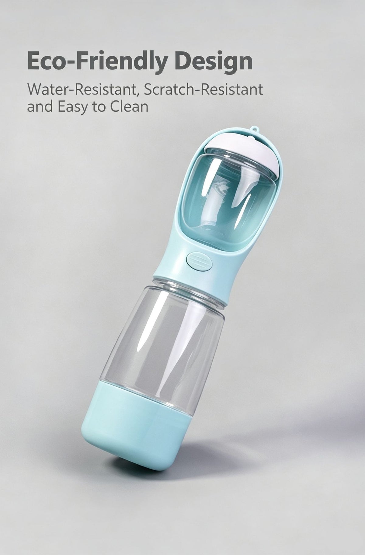 3-in-1 Outdoor Pet Water & Food Travel Bottle for Cats & Dogs, Sky Blue, 400ml Water 150ml Food Storage With Waste Bag Box & Hand Strap, Multi-Functional Walking Supply, Christmas Halloween Pet Lover Gift
