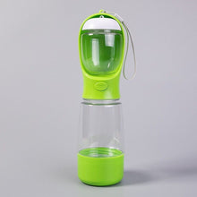 Multifunctional 3-in-1 Pet Travel Water Food Cup, Mustard Green, 400ml Water 150ml Food Container, Built-in Waste Box and Carry Lanyard, Portable Outdoor Dog Accessory, Christmas Halloween Pet Holiday Present