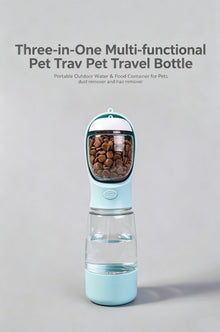 Multifunctional 3-in-1 Pet Travel Water Food Cup, Mustard Green, 400ml Water 150ml Food Container, Built-in Waste Box and Carry Lanyard, Portable Outdoor Dog Accessory, Christmas Halloween Pet Holiday Present