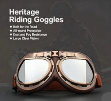 Retro Bronze Harley Helmet Riding Goggles, Wind & Sand Proof Motocross Eyewear, Bronze Frame with Smoke Grey Lens, Versatile Outdoor Cycling Accessory, Christmas Halloween Biker Holiday Gift