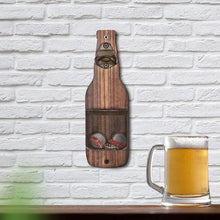 Wall Mounted Beer Bottle Opener With Cap Storage Basket, Creative Hanging Bottle Opener, Decor for Kitchen & Bar Counter, Charcoal Finish, Christmas Halloween Bar Decor Gift