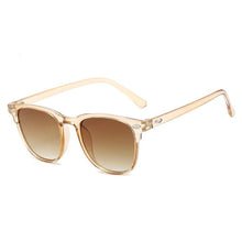 Retro Full Rim Round Sunglasses, Multi-purpose Stylish Outdoor UV Shades, Transparent Tea Frame with Dual Tea Lenses, Christmas & Halloween Eyewear Gift
