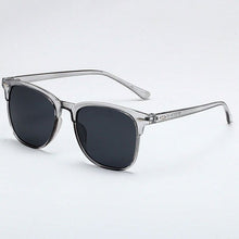 Trendy Full Frame Retro Round Sunglasses, Slimming Stylish Sun Shades for All Occasions, Transparent Grey Frame with Grey Lenses, Christmas & Halloween Fashion Gift