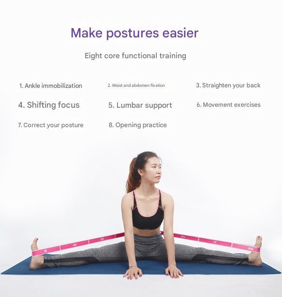 8 Grid Blue Purple | Muscle Relief Fitness Resistance Band | Halloween Home Workout Gift | for Adult Tension Release Stretching