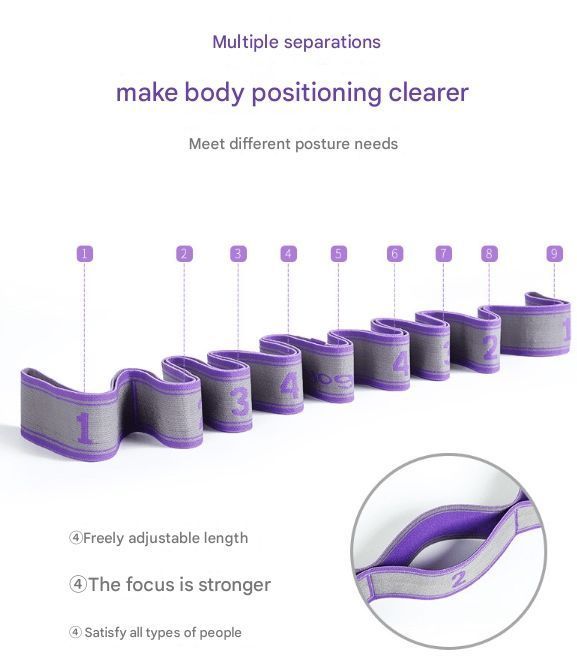 8 Grid Blue Purple | Muscle Relief Fitness Resistance Band | Halloween Home Workout Gift | for Adult Tension Release Stretching