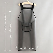 Black 110cm with Pocket | Extra Long TPU Work Apron | Halloween Extended Practical Gift | Large Pocket Long Kitchen Apron