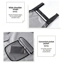 Black 110cm with Pocket | Extra Long TPU Work Apron | Halloween Extended Practical Gift | Large Pocket Long Kitchen Apron