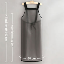 Black 125cm No Pocket | Ultra Long TPU Waterproof Apron | Halloween Professional Catering Gift | Full Length Commercial Work Apron
