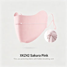 XKZ42 Sakura Pink One Size | Ice Silk UV Protection Face Cover | Halloween Cute Daily Gift | Eye Corner Shield Breathable Thin Sun Mask