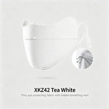 XKZ42 Tea White One Size | Ice Silk Sun Protection Face Mask | Halloween Fresh Daily Gift | Eye Corner UV Shield Breathable Anti-Fog Mask