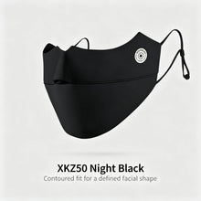 3D Stereo Version Night Black One Size | 3D Fit Ice Silk Sun Mask | Halloween No Makeup Smudge Gift | Stereo Breathable UV Protection Face Cover