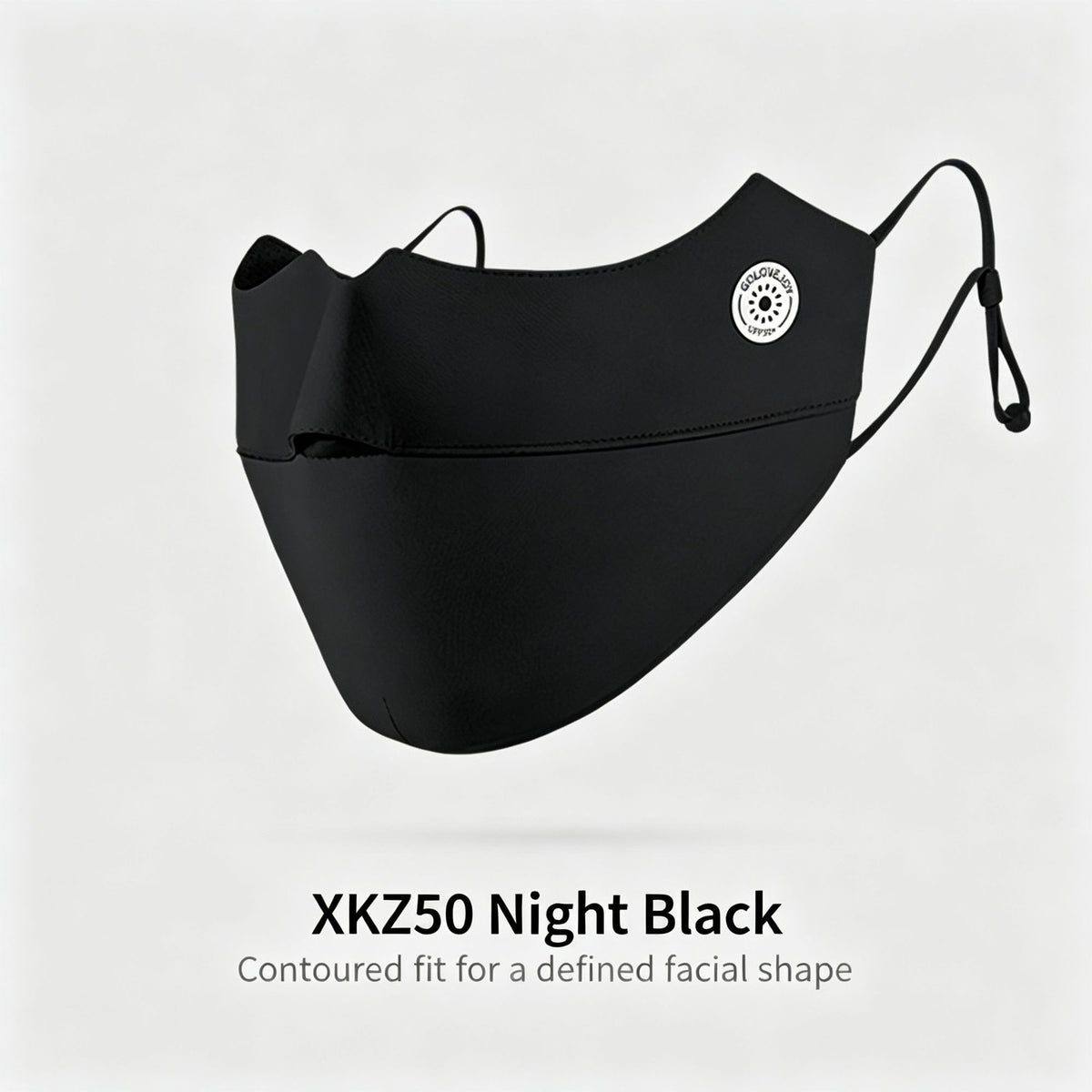 3D Stereo Version Night Black One Size | 3D Fit Ice Silk Sun Mask | Halloween No Makeup Smudge Gift | Stereo Breathable UV Protection Face Cover