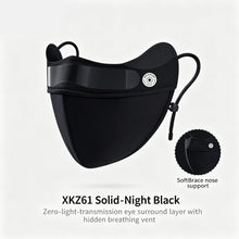 Eye Makeup Friendly Version Night Black One Size | Makeup Safe Sun Protection Mask | Halloween Makeup Essential Gift | No Rub-off UV Block Breathable Face Cover