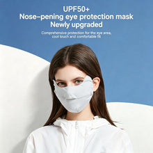 Eye Makeup Friendly Version Mist Blue One Size | Makeup Preserving Sun Face Mask | Halloween Fresh Makeup Gift | No Rub-off UV Shield Breathable Mask