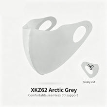 3D Cut Version Arctic Grey One Size | 3D Contouring Sun Protection Mask | Halloween Ergonomic Gift | Contoured Fit UV Block Breathable Face Cover