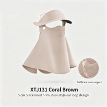 Extra Long Neck Version Coral Brown Gift Box One Size | Premium Long Neck Sun Mask | Halloween Deluxe Gift Box | Full Coverage UV Protection Ice Silk Face Cover