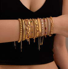 04 Thick Bead Chain Gold | Titanium Steel Beaded Bracelet | Halloween Basic All-Match Gift | Gold Plated Stainless Steel Round Bead Stack Hand Jewelry