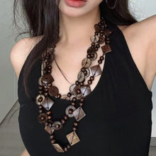 Bold Statement Layered | Chunky Oversized Y2K Necklace | Halloween Dramatic Eye-catching Gift | Bold Stacked Clavicle Chain Statement Spicy Girl Accessory