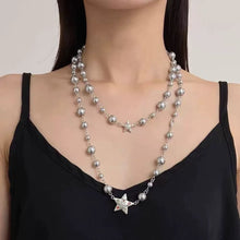 Mixed Size Star Layered | Y2K Dual-size Star Necklace | Halloween Galaxy Style Gift | Stacked Big-small Star Clavicle Chain Cool Spicy Girl Accessory