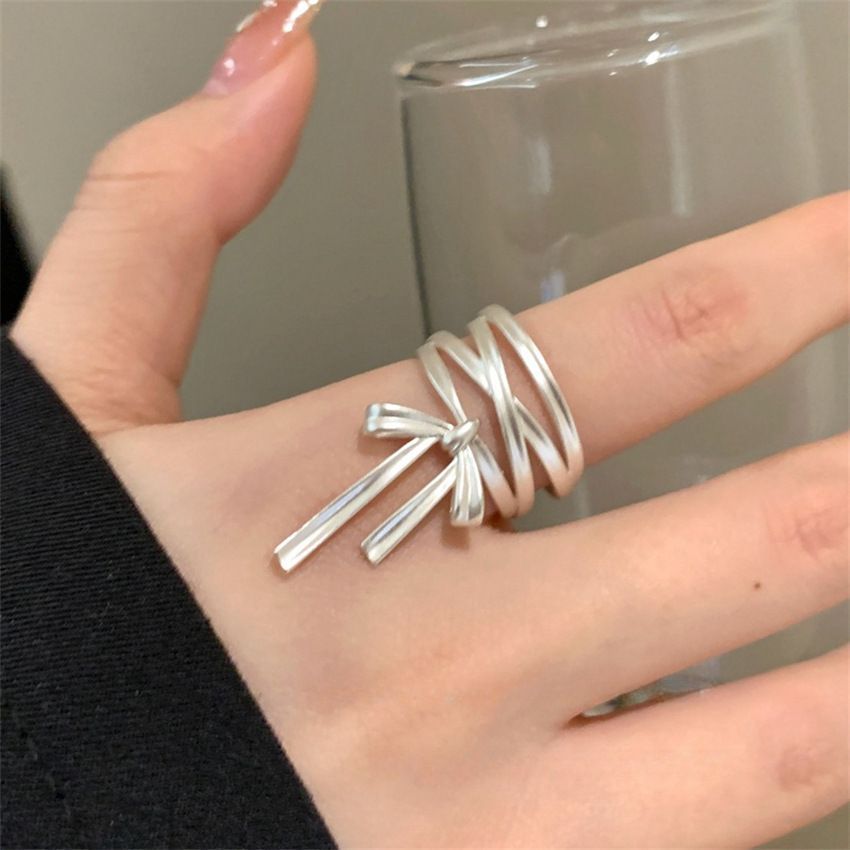 JZ0714 Gentle Thin Band | Vintage Silver Soft Thin Ring | Halloween Gentle Soft Gift | Fade-Proof Adjustable Gentle Thin Band Women's Delicate Ring