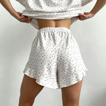 White Size XL | Roomy Cotton Loungewear Set | Halloween Plus Size Comfort Gift | Ruffle Shorts Flesh-Covering Home Pajamas