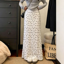 White Size XL | Plus Size Floral Lace Mermaid Skirt | Halloween Curvy Friendly Gift | High Waist Loose Fit Flesh-Covering Elegant Skirt