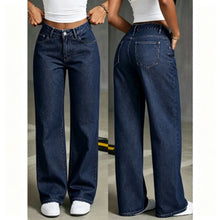 Dark Blue Size 5XL (Recommended 92.5-100.0kg / 203.9-220.5lbs) | Extra Large Straight Jeans | Halloween Retro Full Figure Gift | High Waist Loose Fit Denim