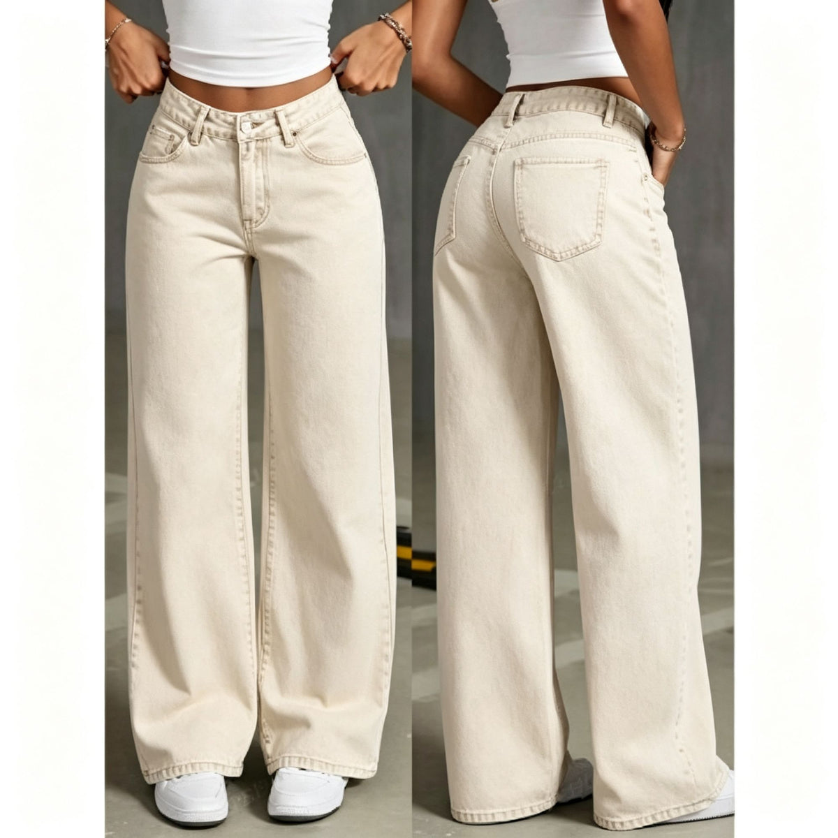 Khaki Size XL (Recommended 62.5-70.0kg / 137.8-154.3lbs) | Plus Size Straight Leg Jeans | Halloween Casual Curvy Gift | High Waist Loose Comfortable Denim