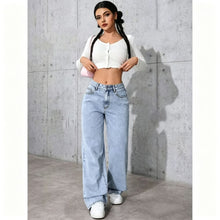 Brown Size 5XL (Recommended 92.5-100.0kg / 203.9-220.5lbs) | Extra Large Straight Jeans | Halloween Maillard Full Figure Gift | High Waist Loose Fit Denim