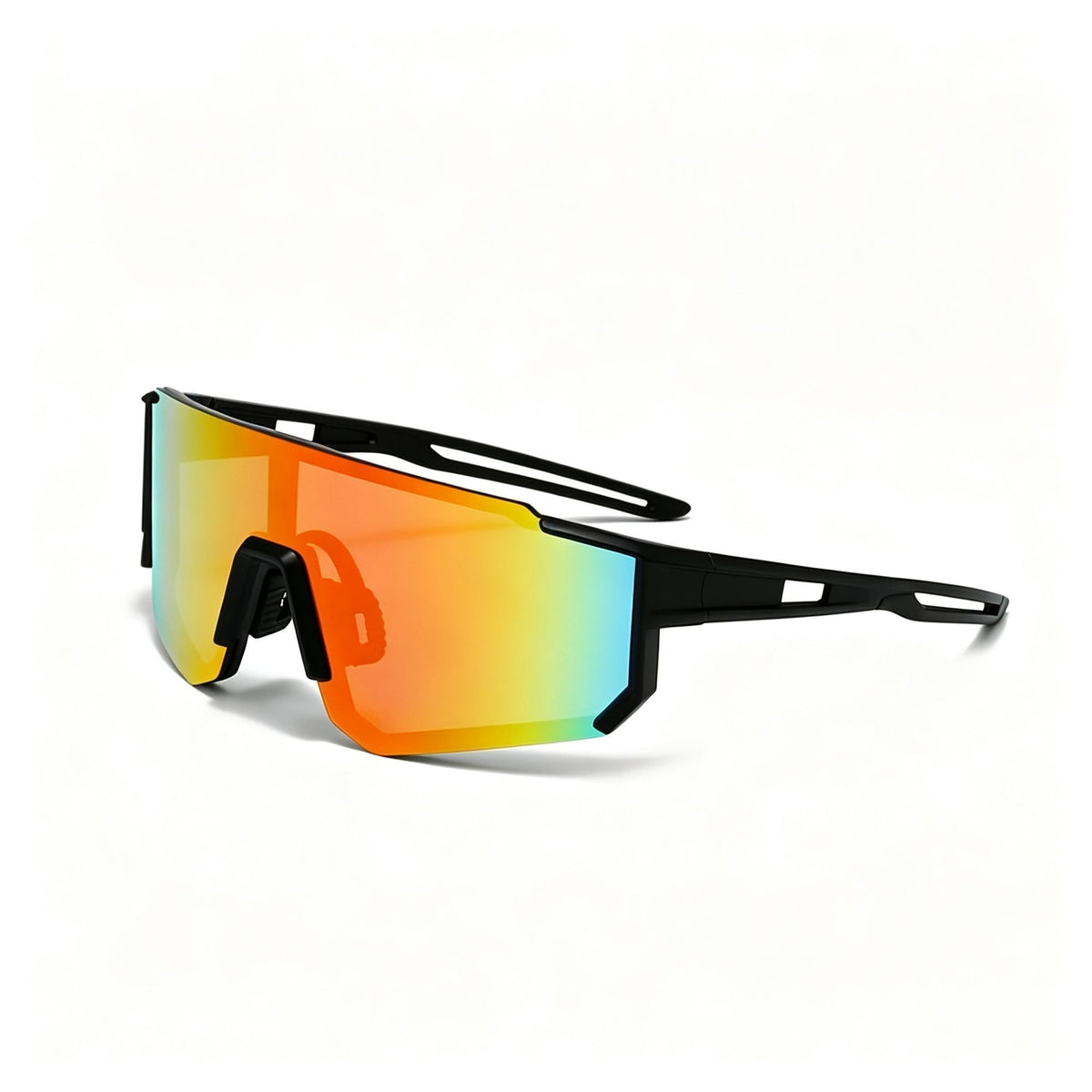 Black Frame Orange Mercury | High-Contrast Riding Goggles | Halloween Racing Sport Gift | Vision-Enhancing Windproof Cycling Sun Glasses