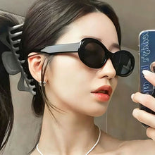 T03 Black Frame Gray Lens | UV400 Oversized Sunglasses | Halloween Face-Slimming Gift | Large Frame Trendy Fashion Sun Glasses